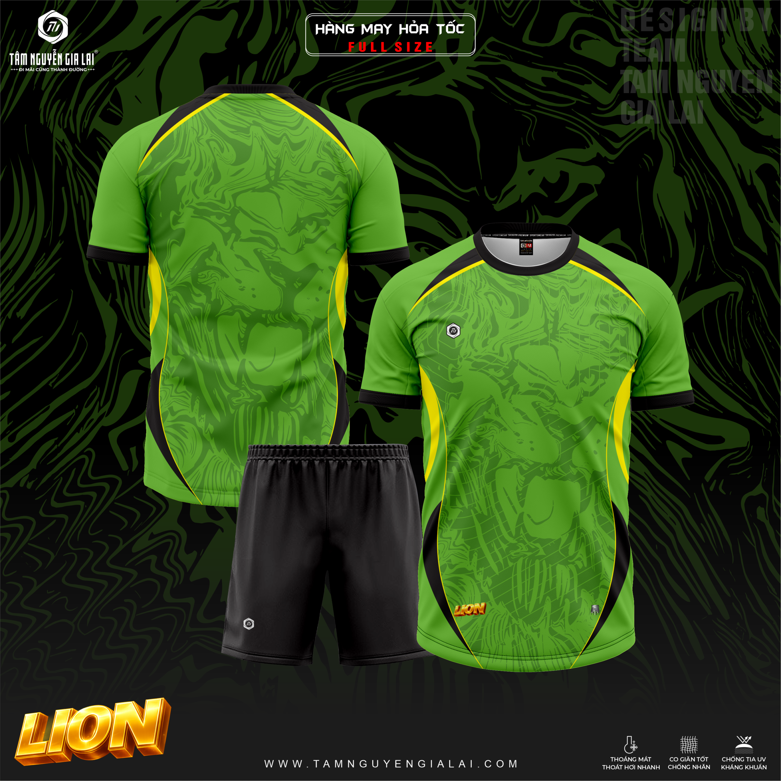 Alternative view of Áo Bóng Đá May Hoả Tốc LION