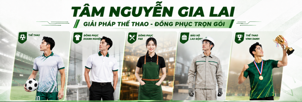 sản xuất đồng phục tâm nguyễn gia lai